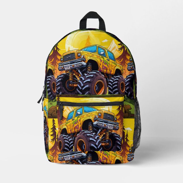 Gelbes Monster Bedruckter Rucksack (Vorderseite)