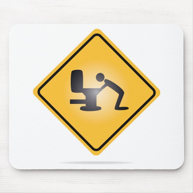 Gelbes mousepad Warnzeichen des Katers (Vorne)