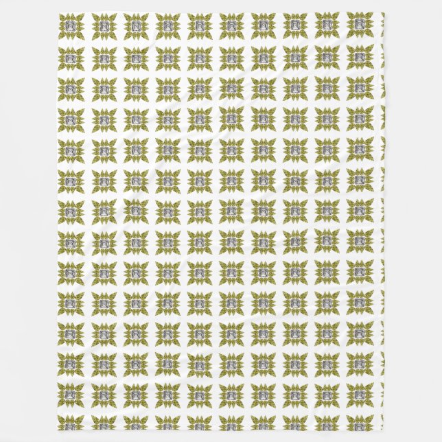 Gelbes Muster Fleecedecke (Vorderseite)