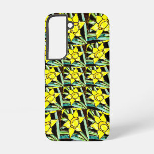 Gelbes Muster für wertvolle Blume Samsung Galaxy Hülle