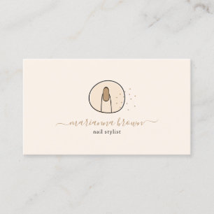 Gelbes Nagellack-Spa-Nagelsalon-Logo Visitenkarte