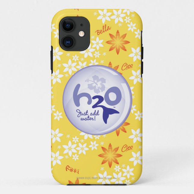 Gelbes Namensmuster Case-Mate iPhone Hülle (Rückseite)