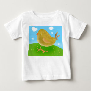 gelbes niedliches Strickhuhn Baby T-shirt