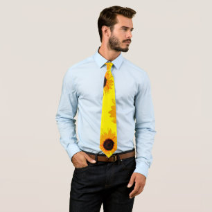 Gelbes Öl gestrichene Sonnenblumen, Necktie Krawatte