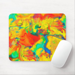 Gelbes Öl und Wasser schrecken, nicht mischen Mousepad