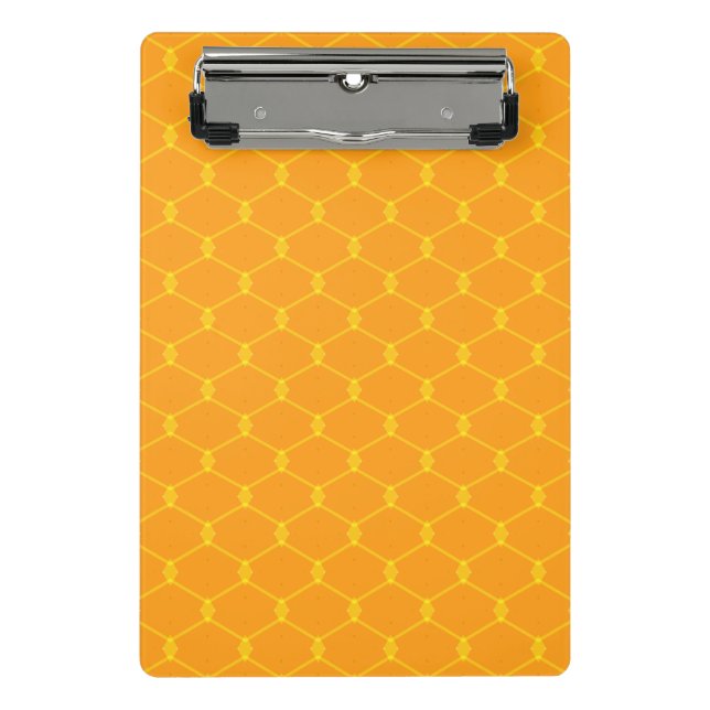 Gelbes Orange 18 Mini Klemmbrett (Vorderseite)
