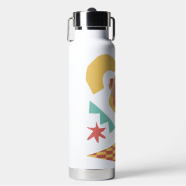 Gelbes Orange Blue Business Water Flasche
