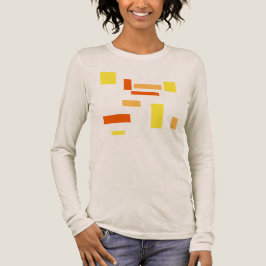 Gelbes Orange geometrische Boxen Abstraktes Kunstd Tri-Blend Shirt