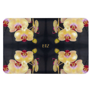 Gelbes Orchideenmuster Magnet
