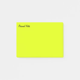 Gelbes persönliches post-it klebezettel