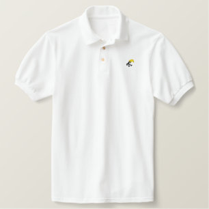 Gelbes Pferd besticktes Polo-Shirt