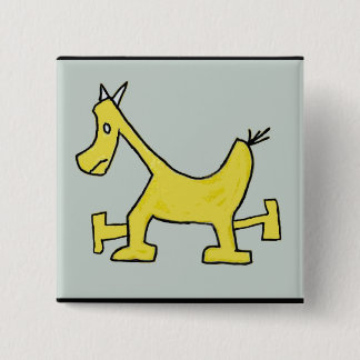 Gelbes Pferd Button