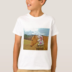 Gelbes Pferd, Frühlingshasen T-Shirt