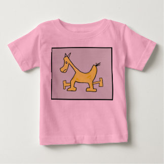 Gelbes Pferdebaby-Shirt Baby T-shirt