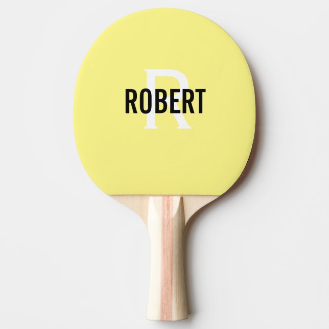 Gelbes Pingpongpaddel Tischtennis Schläger (Vorderseite)