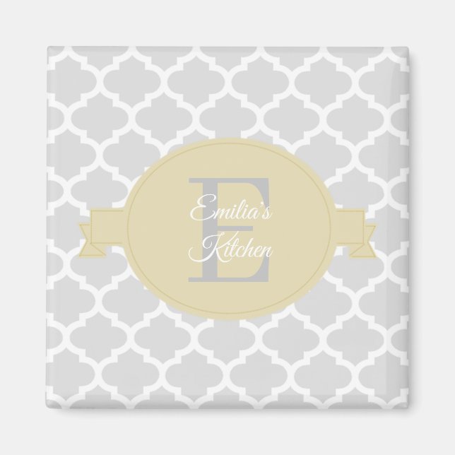 Gelbes Quatrefolienmagnet Personalisiert Magnet (Vorne)