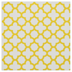 Gelbes Quatrefolienmuster Stoff