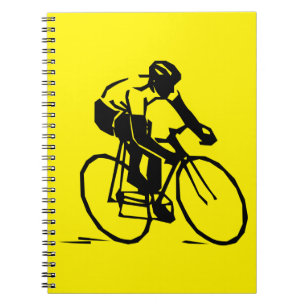 Gelbes Radfahren Notizblock