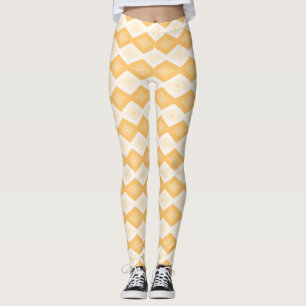 Gelbes Rautenmuster Leggings