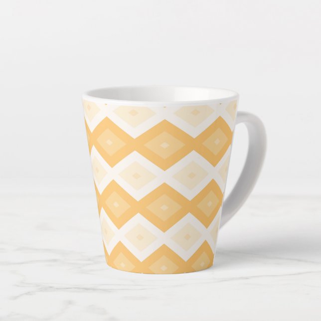 Gelbes Rautenmuster Milchtasse (Rechte Ecke)