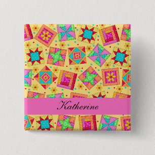 Gelbes rosa button