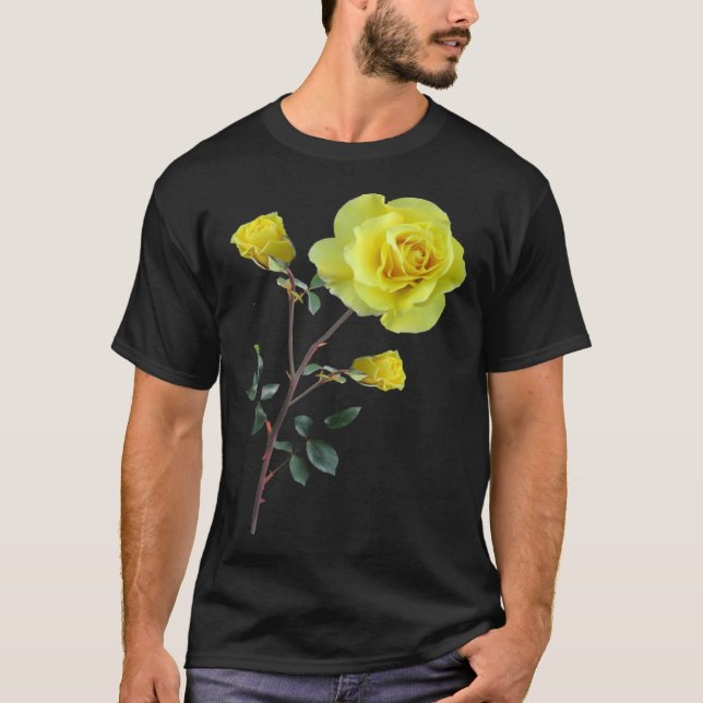 Gelbes Rose Botanisch für Frauen T-Shirt (Vorderseite)