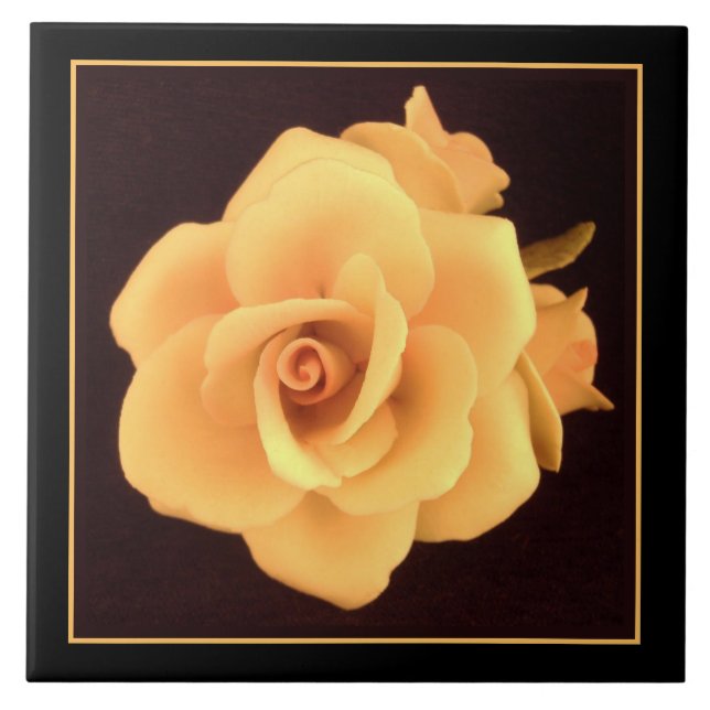 Gelbes Rose, Foto 2004. Fliese (Vorderseite)