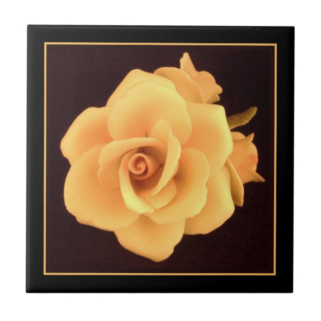 Gelbes Rose, Foto 2004. Fliese (Vorderseite)