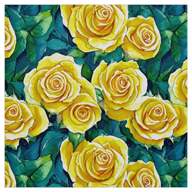 Gelbes Rose Muster Stoff (Muster)
