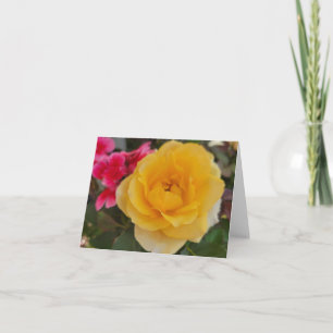 Gelbes Rosenblut-Foto Karte