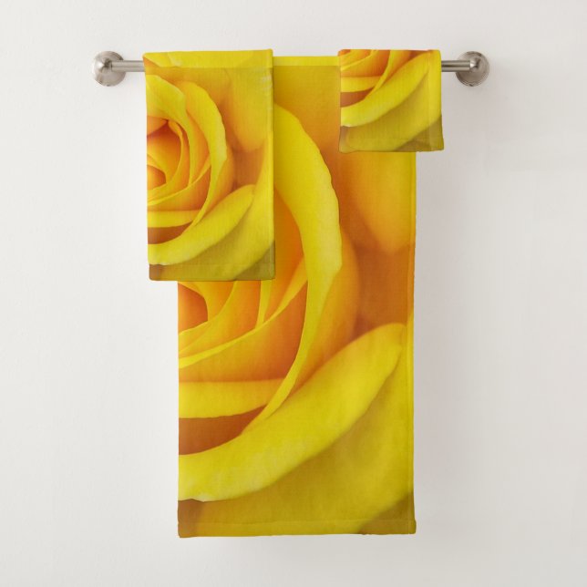 Gelbes Rosenblüten Badetuch Set (Insitu)