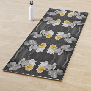 Gelbes Rosencluster Teilfarben Abstrakt Yogamatte