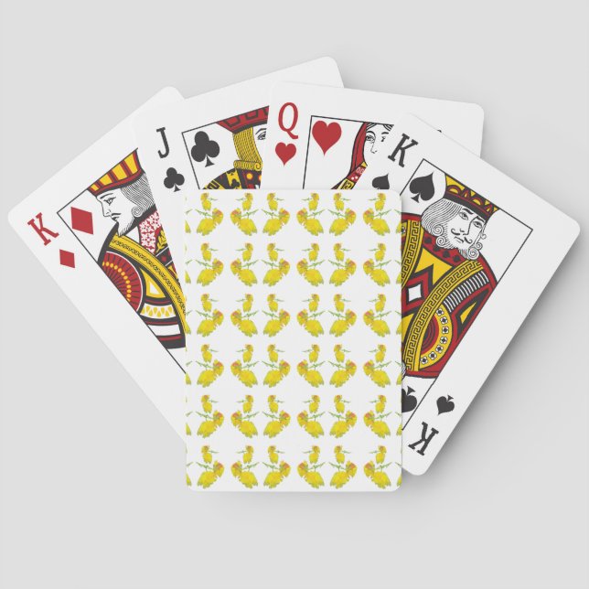 Gelbes Rosengewebe. Spielkarten (Rückseite)