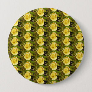Gelbes Rosenknospe Abzeichen Button