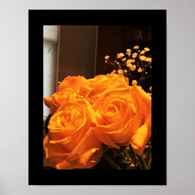 Gelbes Roses-Foto Poster (Vorne)