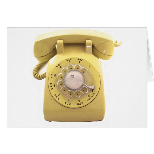 Gelbes Rotary-Telefon (Vorderseite (Horizontal))