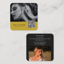 Gelbes, scannierbares Strichcode QR-Foto