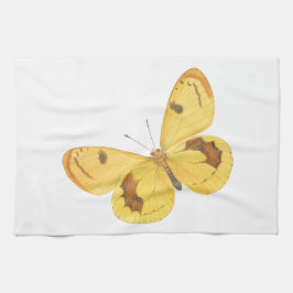 Gelbes Schmetterling - Vintage Kunstküche Handtuch