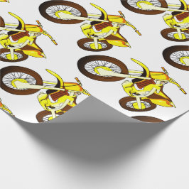 Gelbes Schmutzrad 🚲 MX Motorrad 🏍 Geschenkpapier