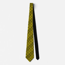 Gelbes Schwarz - Goth - Neck Tie Krawatte