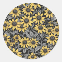 Gelbes schwarz-Mit Augen Susan-Blume-Muster