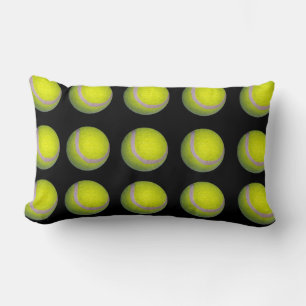 Gelbes schwarzes Tennisball-Muster, Lendenkissen