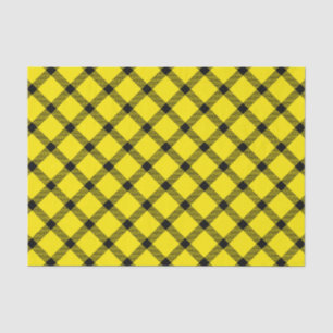 Gelbes schwarzes traditionelles Teppichmuster Kari Seidenpapier