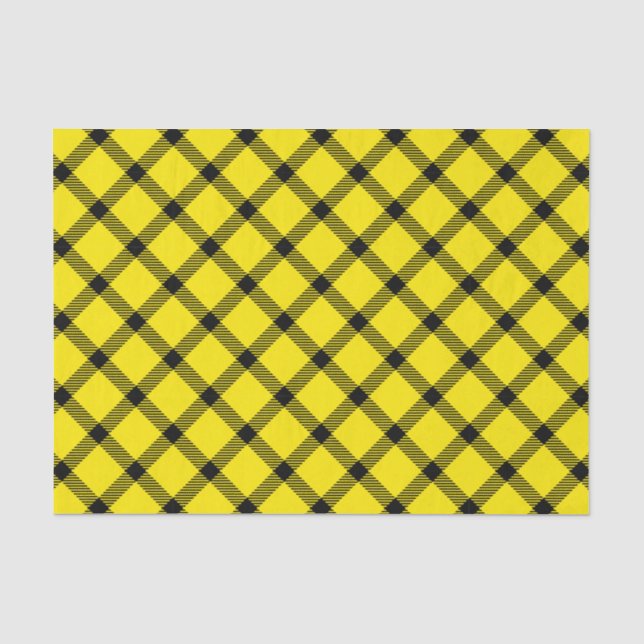 Gelbes schwarzes traditionelles Teppichmuster Kari Seidenpapier (Vorderseite)