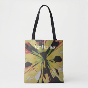 Gelbes schwarzes und rotes modernes abstraktes tasche