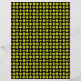 Gelbes Schwarzes Weave-Muster Briefbogen