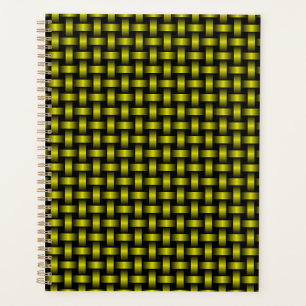 Gelbes Schwarzes Weave-Muster Planer