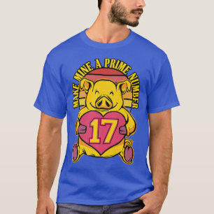 Gelbes Schweinetag-Design - mir eine Primzahl P T-Shirt