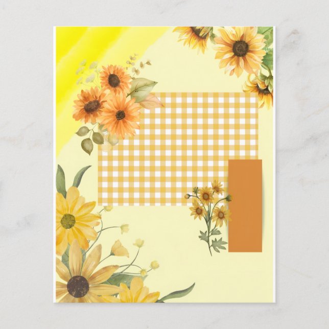 Gelbes Scrapbook-Papier Flyer (Vorne)