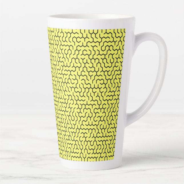 Gelbes Sechseck-Labyrinth Milchtasse (Rechts)